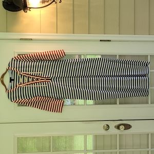 J. Crew Maxi Dress Lace Up Sammie Stripe